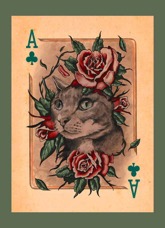 Ace of Clubs Print